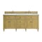 James Martin Vanities 72'' Double Vanity, Light Natural Oak w/ 3 CM Victorian Silver Quartz Top 424-V72-LNO-3VSL - alternate 1